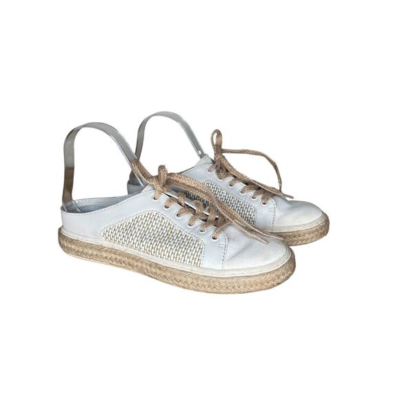 Dolce Vita Sneakers Size 8.5 Lian Lace-Up Slip-On Espadrille Platform Leather - Picture 10 of 12